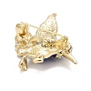 Bird Enamel Pin with Rhinestone JEWB-A004-18G-C-3