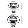 2Pcs 2 Style Iron Hollow Candle Holder AJEW-PH0001-59EB-4