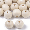Natural Unfinished Wood Beads X-WOOD-S651-A10mm-LF-1