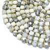 Natural White African Opal Beads Strands G-K389-A35-01-3