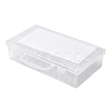(Defective Closeout Sale: Scratched) Rectangle Plastic Organizer Handled Boxes CON-XCP0002-63-1