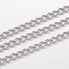 Tarnish Resistant 304 Stainless Steel Curb Chains CHS-K004-11P-0.6mm-1