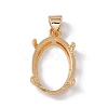 Brass Pendant Cabochon Settings KK-E066-01G-03-2