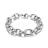 Tarnish Resistant 304 Stainless Steel Cross Chain Bracelets BJEW-L634-11P-1