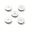 Brass Micro Pave Cubic Zirconia Beads KK-R216-15S-01-1