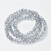 Electroplate Transparent Glass Beads Strands EGLA-A034-T2mm-F10-2