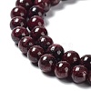 Natural Garnet Bead Strands G-A038-B-01-2