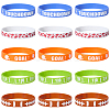 35Pcs 5 Colors Silicone Cord Bracelet Wristband BJEW-GF0001-31C-1