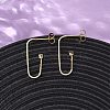 Brass Cube Stud Earrings EJEW-S280-04G-2