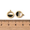 304 Stainless Steel Enamel Charms STAS-L022-334G-3