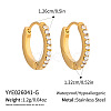 304 Stainless Steel Micro Pave Cubic Zirconia Huggie Hoop Earrings for Women IV7496-1-1