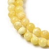 Natural Yellow Jade Beadd Strands X-G-A274-A01-4mm-4