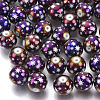 Christmas Electroplate Glass Beads EGLA-R113-07G-1
