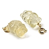 Natural Citrine Bear Pendant Decorations G-R489-15G-3