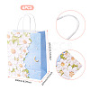 6Pcs 3D Flower Printed Paper Gift Bags ABAG-TADJ0001-05-3