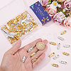 100Pcs 2 Colors Brass Crystal Rhinestone Spacer Bars ALRI-SC0001-61A-3