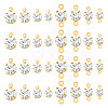 DIY Flat Round Brass Rhinestone Connector Charms & Pendant Jewelry Making Findings Kits DIY-GA0001-69G-1