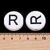 Opaque White Acrylic European Beads AC-CBA3BDD-01R-3