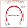 PU Imitation Leather Zinc Alloy Woven Bag Handles FIND-WH0400-20-3