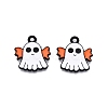 Halloween Theme Spray Painted Alloy Enamel Pendants ENAM-T020-09G-2