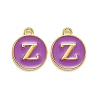 Golden Plated Alloy Enamel Charms ENAM-Q437-12Z-1