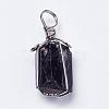 Natural Black Tourmaline Pendants G-G681-15-2