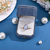 Velvet Jewelry Ring Packing Boxes CON-WH0107-110-4
