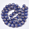Handmade Gold Sand Lampwork Beads Strands LAMP-T007-06D-2