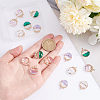 16Pcs 4 Colors Glass Pendants GLAA-GA0001-32-3