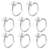 8Pcs Brass Adjustable Ring Findings KK-ME0003-98-1