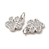 Rack Plating Brass Micro Pave Cubic Zirconia Charms X-KK-F851-07P-2