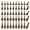 250Pcs 5 Styles Tibetan Style Glue-on Flat Pad Bails TIBEP-GA0001-04A-1