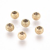 Ion Plating(IP) 304 Stainless Steel Textured Spacer Beads X-STAS-P108-04G-A-1