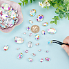 94Pcs 6 Style Pointed Back Glass Rhinestone Cabochons DIY-FG0003-64-3