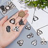 22Pcs 11 Styles Alloy Enamel Pendants FIND-AR0004-03-3