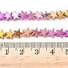 Gradient Color Electroplated Synthetic Non-magnetic Hematite Beads Strands G-A263-F01-03-4