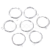 201 Stainless Steel Huggie Hoop Earring Findings STAS-P283-01I-S-4