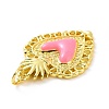 Rack Plating Brass Enamel Pendants KK-C008-15G-02-3