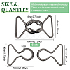 6Pcs Alloy Belt Buckles FIND-BC0004-73B-2