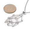 Brass Braided Macrame Pouch Empty Stone Holder for Pendant Necklace Making NJEW-JN04331-02-4
