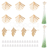 BENECREAT 10Pcs Brass Stud Earring Findings KK-BC0010-50-1