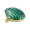 Real 18K Gold Plated Rack Plating Brass Enamel Pendants KK-M293-32G-03-2