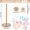 1Bag Rotatable Wooden Yarn Spinner for Knitting Ribbon Tape Rope AJEW-WR0003-57-2