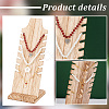 Wooden Slant Back Necklace Display Board NDIS-WH0016-04B-03-4