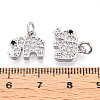 Brass Micro Pave Cubic Zirconia Charms KK-N257-68P-3