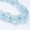 Rough Synthetic Aquamarine Beaded Necklaces NJEW-G924-03-2