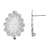 Brass Stud Earring Findings KK-N232-336P-3