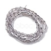 Transparent Electroplate Glass Beads Strands EGLA-H107-02A-PL06-4