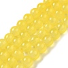Baking Paint Imitation Jade Glass Round Bead Strands X-DGLA-Q021-8mm-24-4