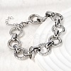 304 Stainless Steel Link Chain Bracelets for Women BJEW-P388-02B-P-3